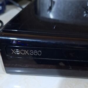 Xbox 360 Black Console With Power Cord & AV Cord Untested Powers On
